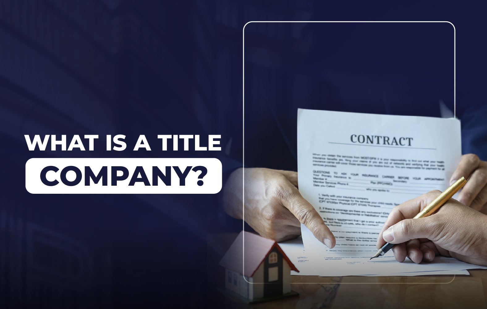 Do you know what the work of a title company is?