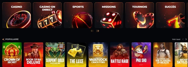 Un site de casino varié et sécurisé